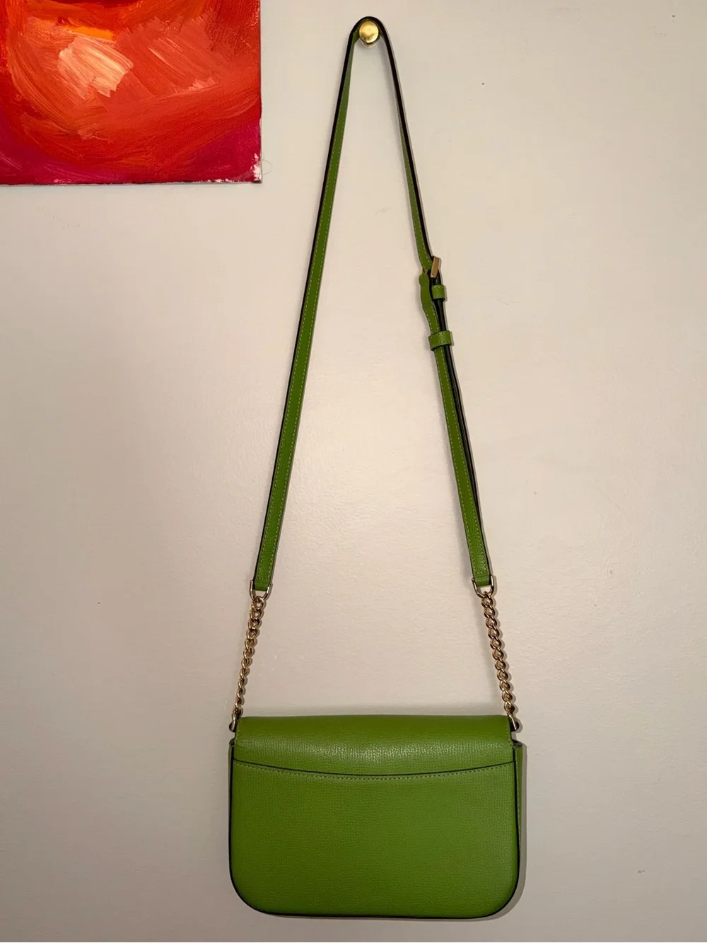 kate spade Green Pebbled Leather Shoulder Bag